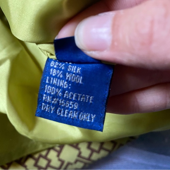 J McLaughlin retro mod geometric pattern green brown skirt 10 - Picture 15 of 15